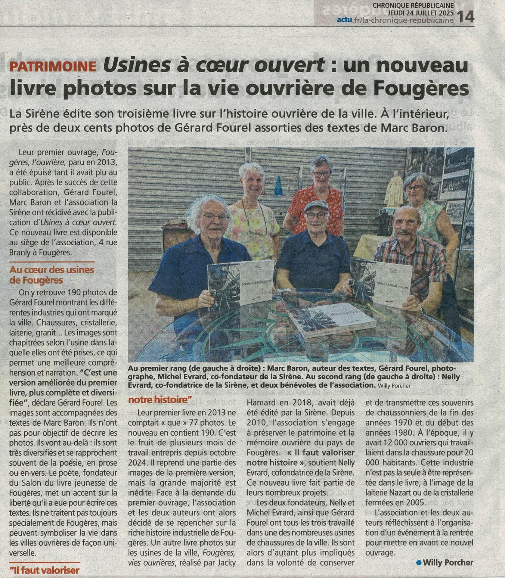 Article chronique livre photos