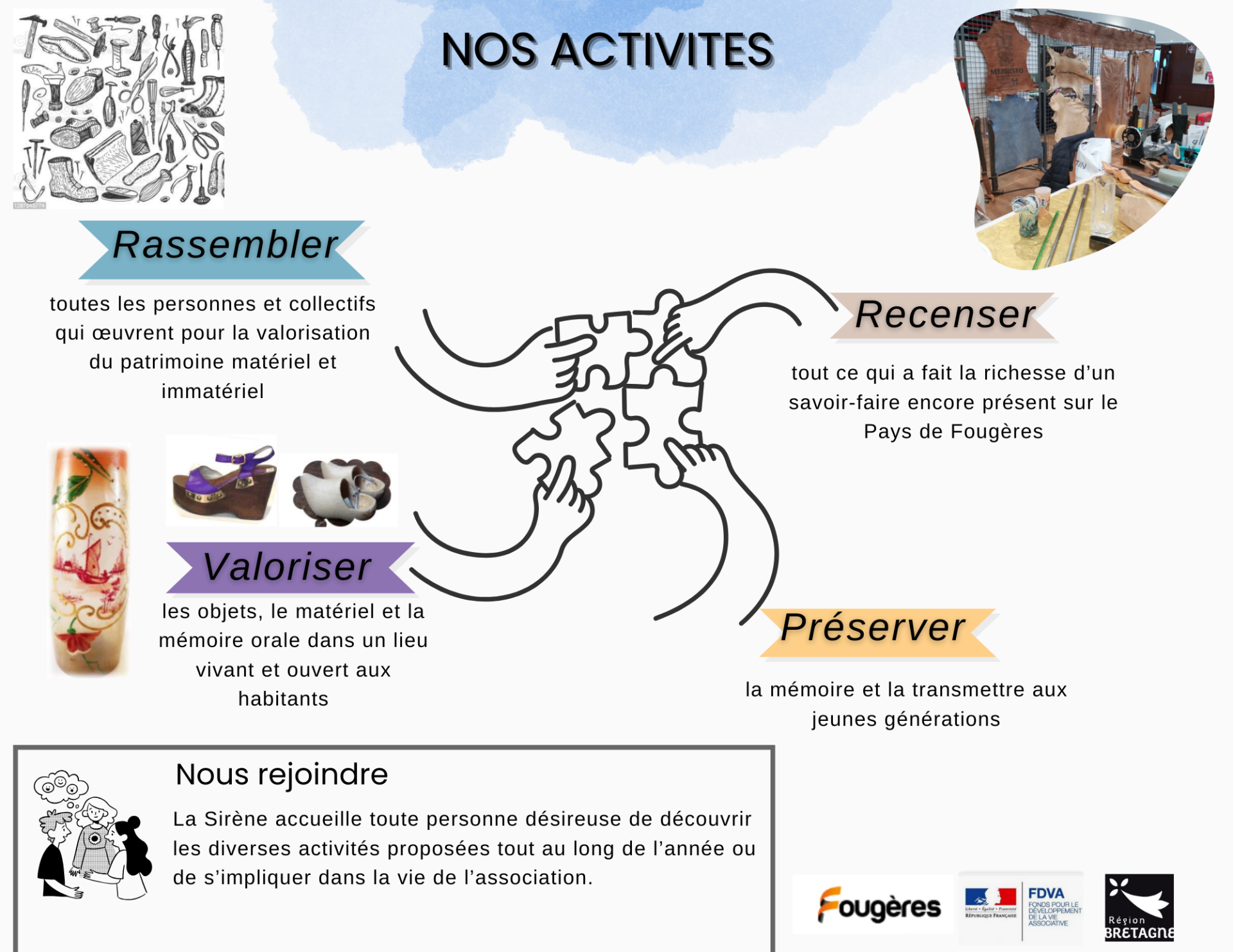 Bleu et blanc minimaliste medical depliant 3 volets brochure 1