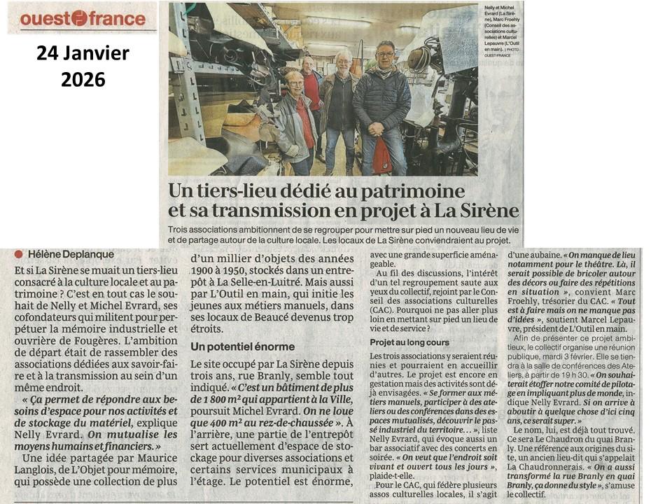 Ouest france 24 janvier 2026